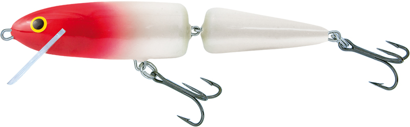 Salmo Wobler White Fish 13cm Red Head Jointed Floating