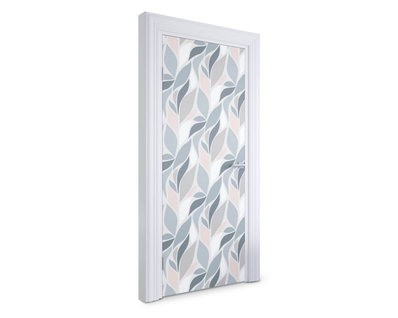 Naklejka na drzwi Wallfluent 85x205 cm Abstrakcyjne liście 1 szt.