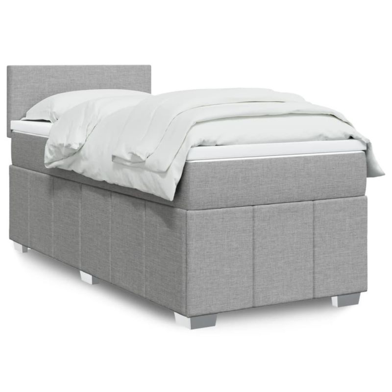 Łóżko kontynentalne WaszeMeble 80x200 cm jasnoszare WM-3289188 1 szt.