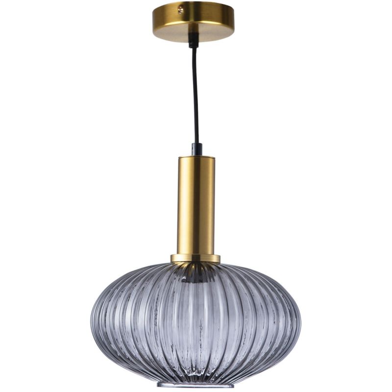 Lampa wisząca Polux Norfolk dymiona-złota wym: 100 x 24,5 x 24,5 cm 1xE27 x 1 szt.