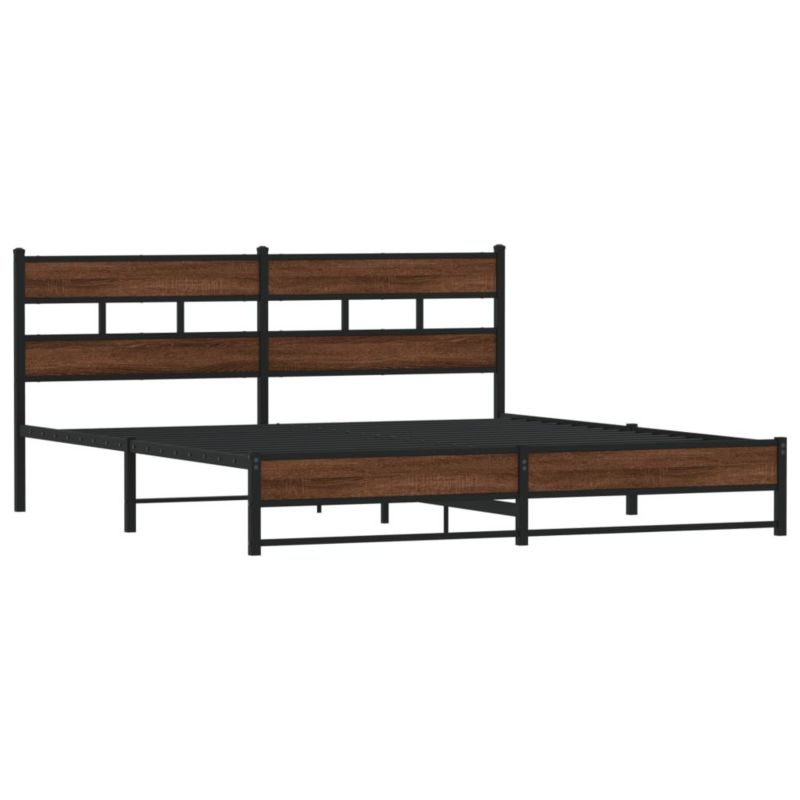 Łóżko metalowe WaszeMeble 200x200 cm brązowy WM-3308515 1 szt.