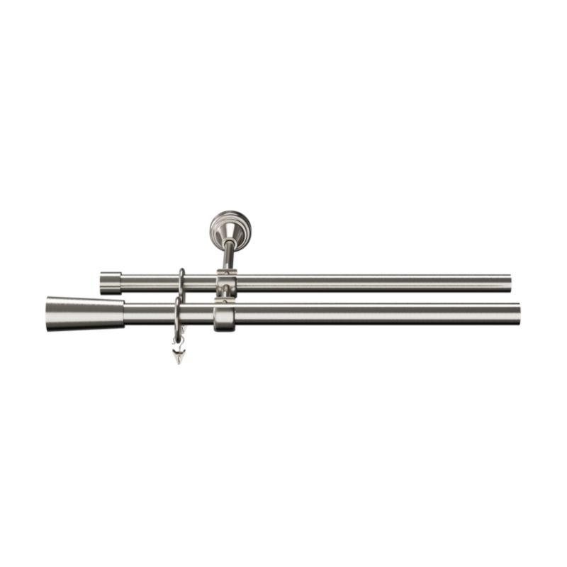 Karnisz podwójny GoodHome Athens II 19 mm 160 cm stożek szary