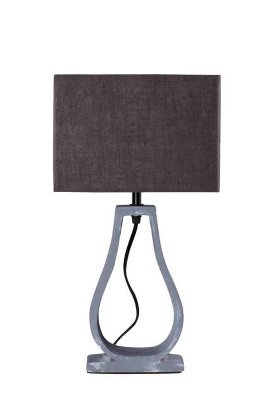 Lampka stołowa Candellux Femo szara 1 x E27 x 60W IP20 wym: 39.5 x 22.5 x 13 cm beton architektoniczny - 1 szt.