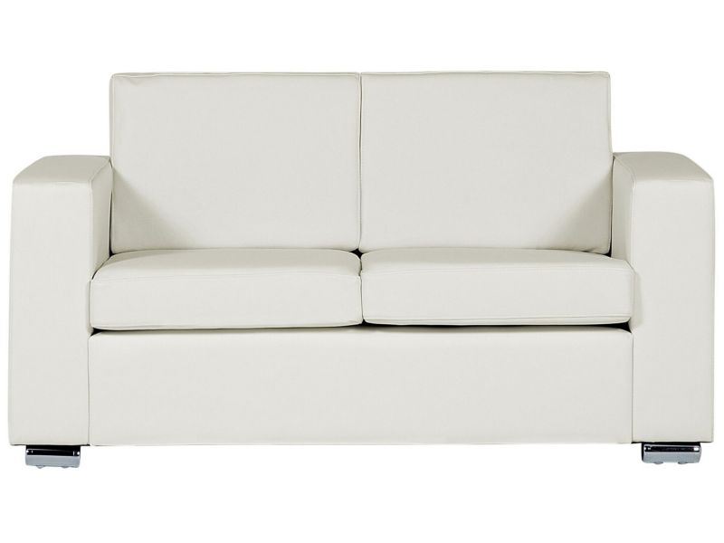 Sofa Helsinki Skóra naturalna Biały dla 2 osób 1 szt.