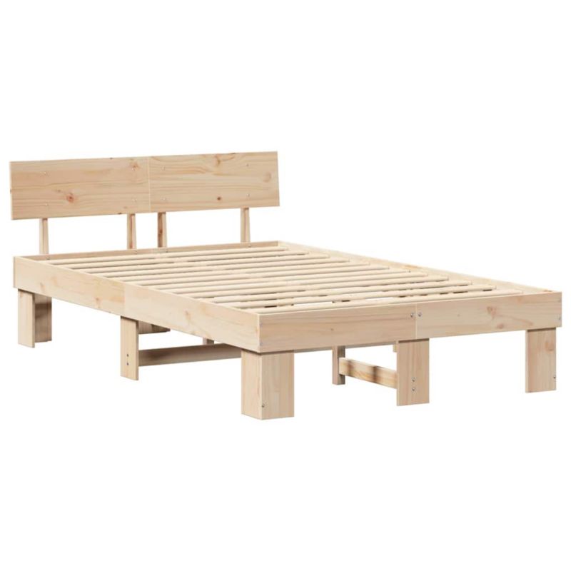 Łóżko drewniane WaszeMeble 140x190 cm brązowy WM-872572 1 szt.