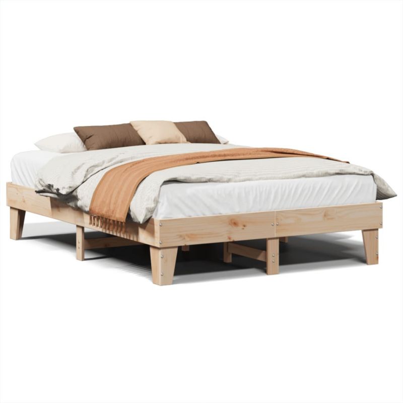Łóżko drewniane WaszeMeble 160x200 cm brązowe WM-855349 1 szt.