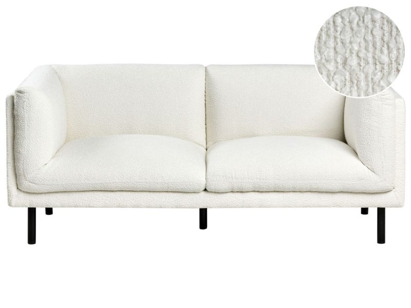 Sofa Vorgod Boucle Złamana biel dla 2 osób 1 szt.