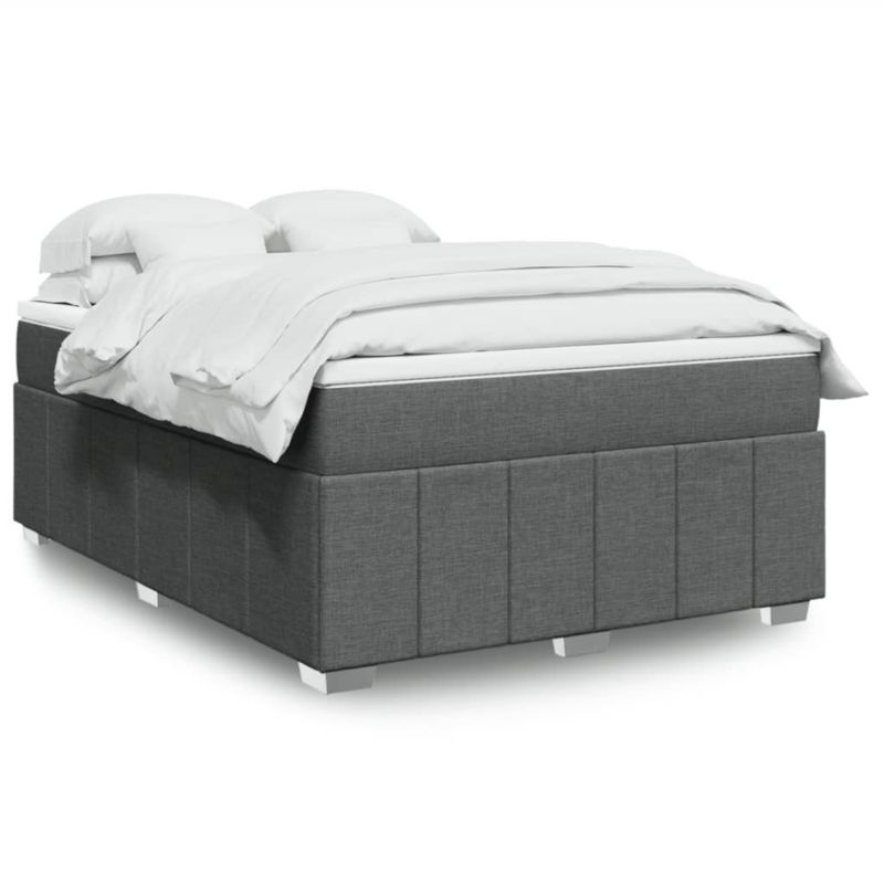 Łóżko kontynentalne WaszeMeble 140x190 cm ciemnoszara WM-3285471 1 szt.