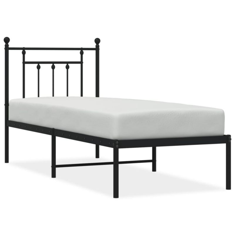 Łóżko metalowe WaszeMeble 75x190 cm czarna WM-353527 1 szt.
