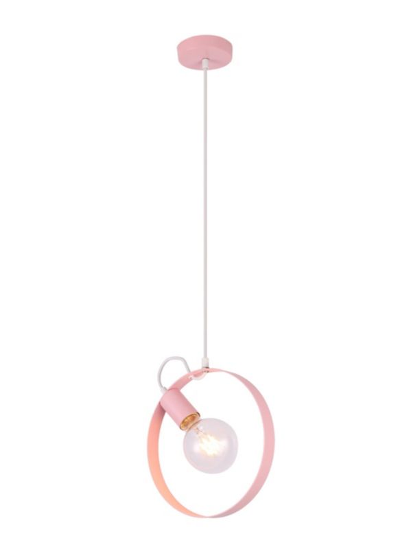 Lampa sufitowa wisząca Candellux Nexo różowa wym: 100 x 25 x 3 cm 1xE27 x 40W 1 szt.