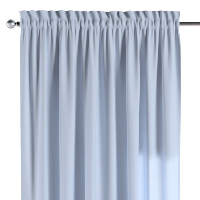 Zasłona na kanale z grzywką 1 szt. 130 x 260 cm Dekoria pastelowy niebieski 1 szt.