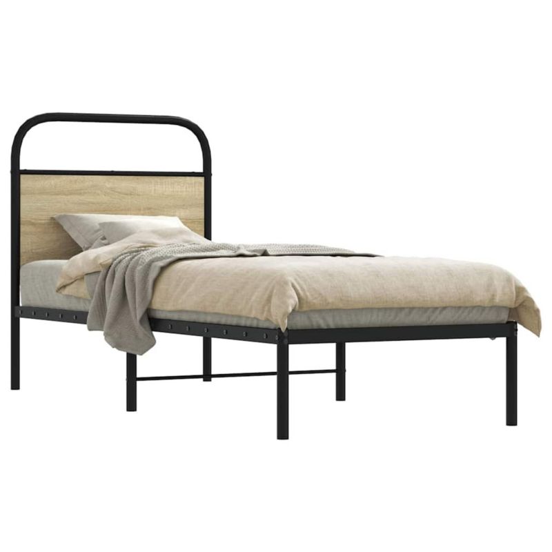 Łóżko metalowe WaszeMeble 75x190 cm brązowe WM-4100248 1 szt.