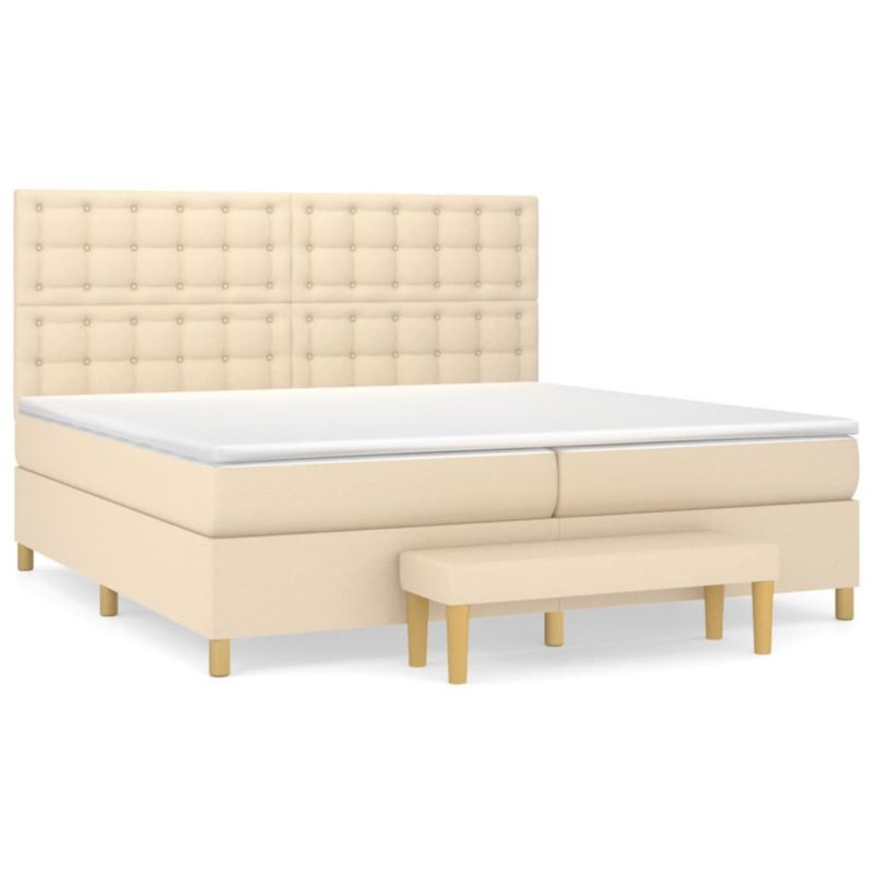 Łóżko kontynentalne WaszeMeble 200x200 cm kremowe WM-3137506 1 szt.
