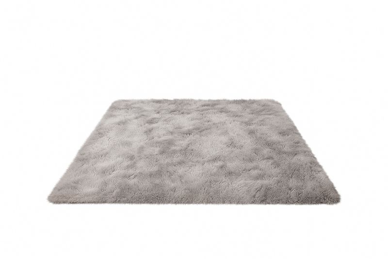 Dywan shaggy Rebiko 100x150 cm pluszowy jasnoszary 1 szt.