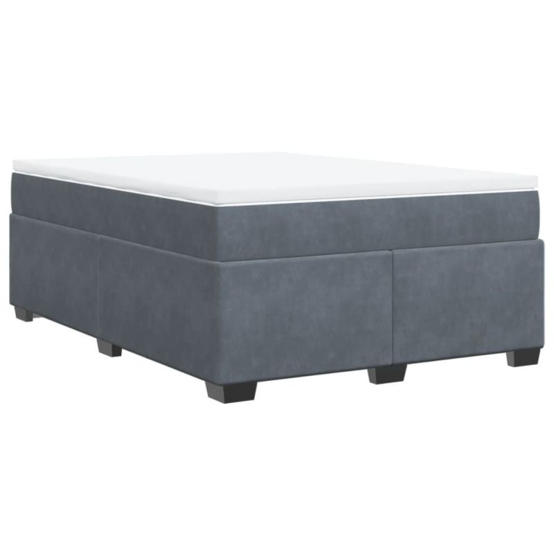 Łóżko kontynentalne WaszeMeble 140x190 cm ciemnoszara WM-3285282 1 szt.