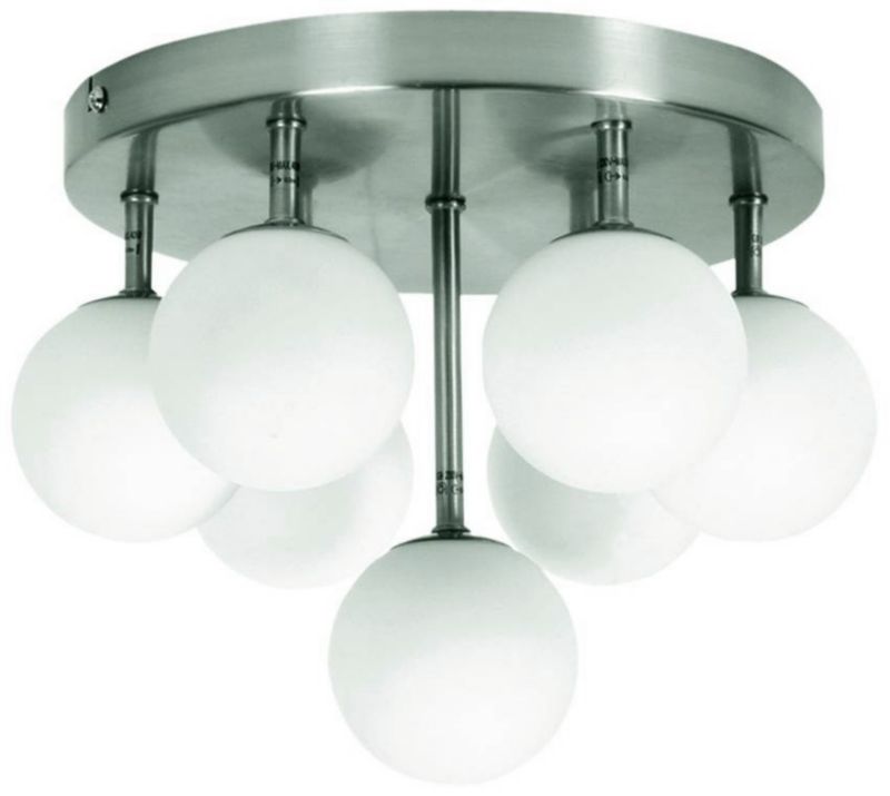 Lampa sufitowa wisząca Candellux Etiuda 9314 srebrno-biała kule 7xG9 x 40W 1 szt.