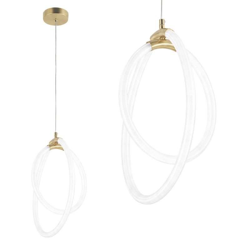 Lampa Sufitowa Wisząca Toolight Led G019-Cp Złoty 1 Szt