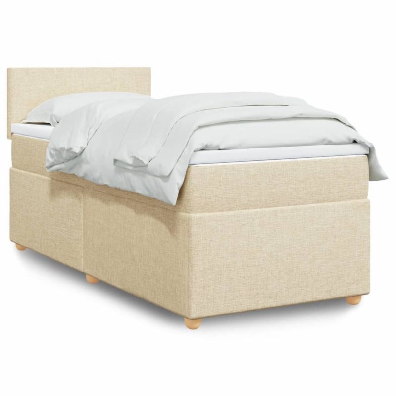 Łóżko kontynentalne WaszeMeble 100x200 cm kremowe WM-3286589 1 szt.