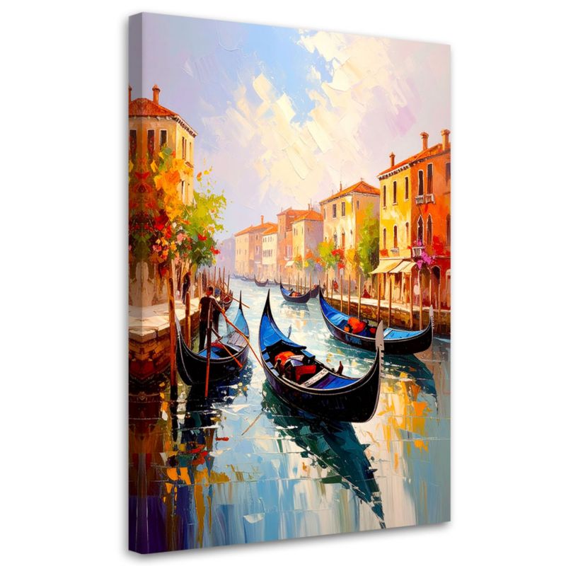 Obraz do salonu jadalni Feeby Wenecja Miasto Gondole Włochy 60x90cm 1szt