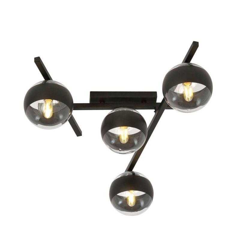 Lampa sufitowa Emibig Smart czarno-przezroczysty wym: 25 x 63 cm 4xE14 x 10W 1 szt.