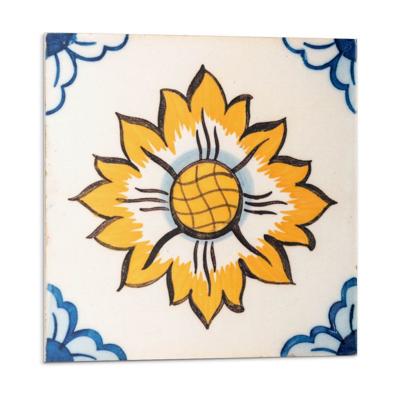 Kafelki samoprzylepne Wallfluent 30x30 cm Ceramiczny motyw kwiatowy 9 szt.