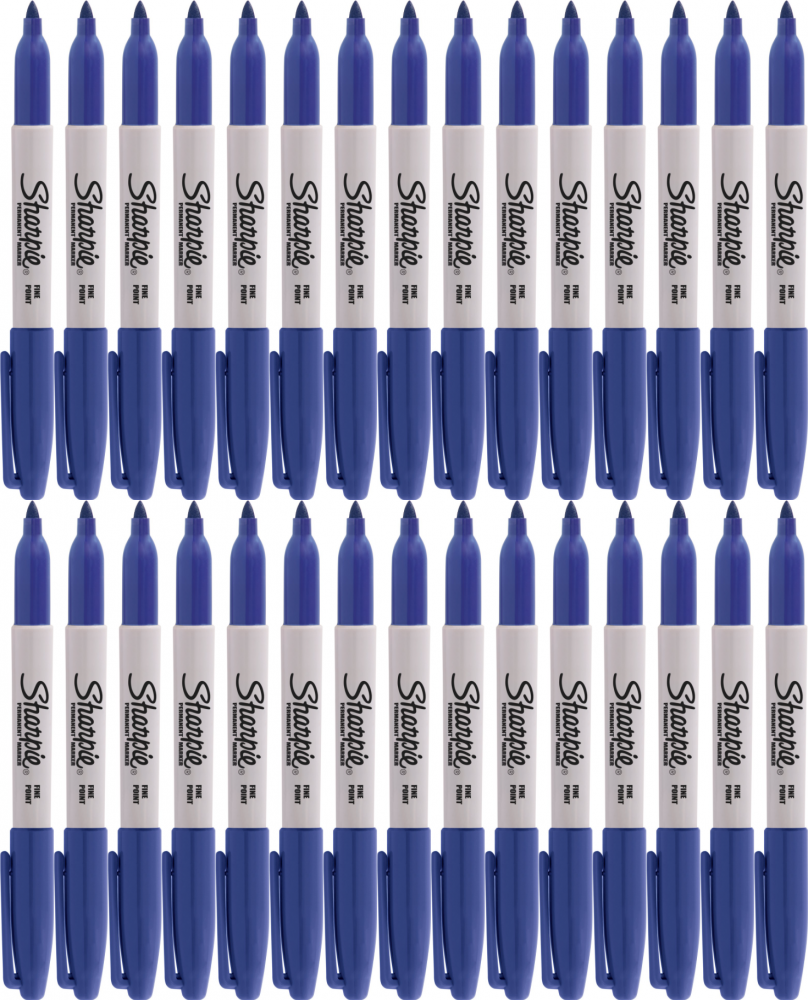 60x Marker permanentny Sharpie Fine, okrągła, 1mm, niebieski