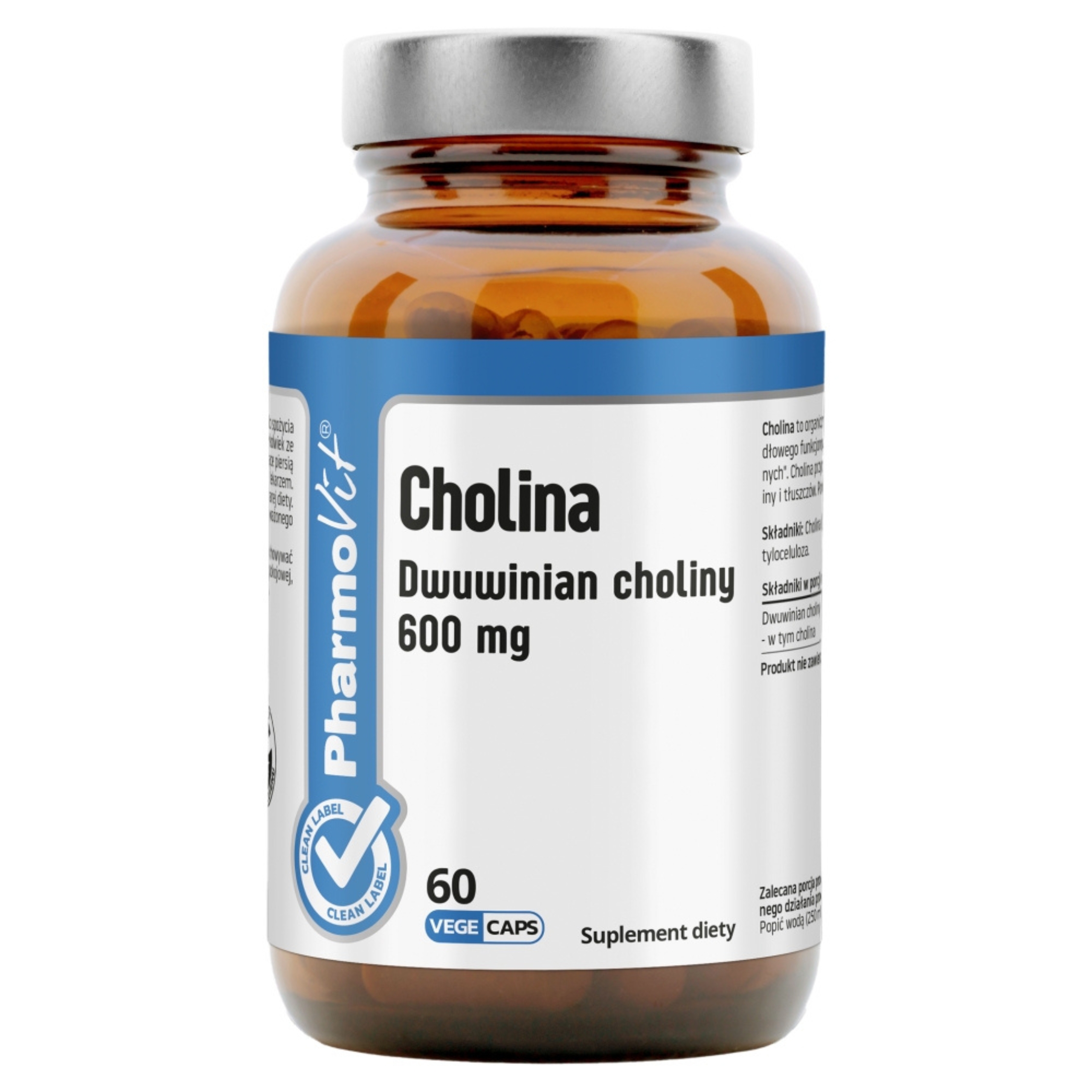 Pharmovit dwuwinian choliny 600 mg, 60 kapsułek