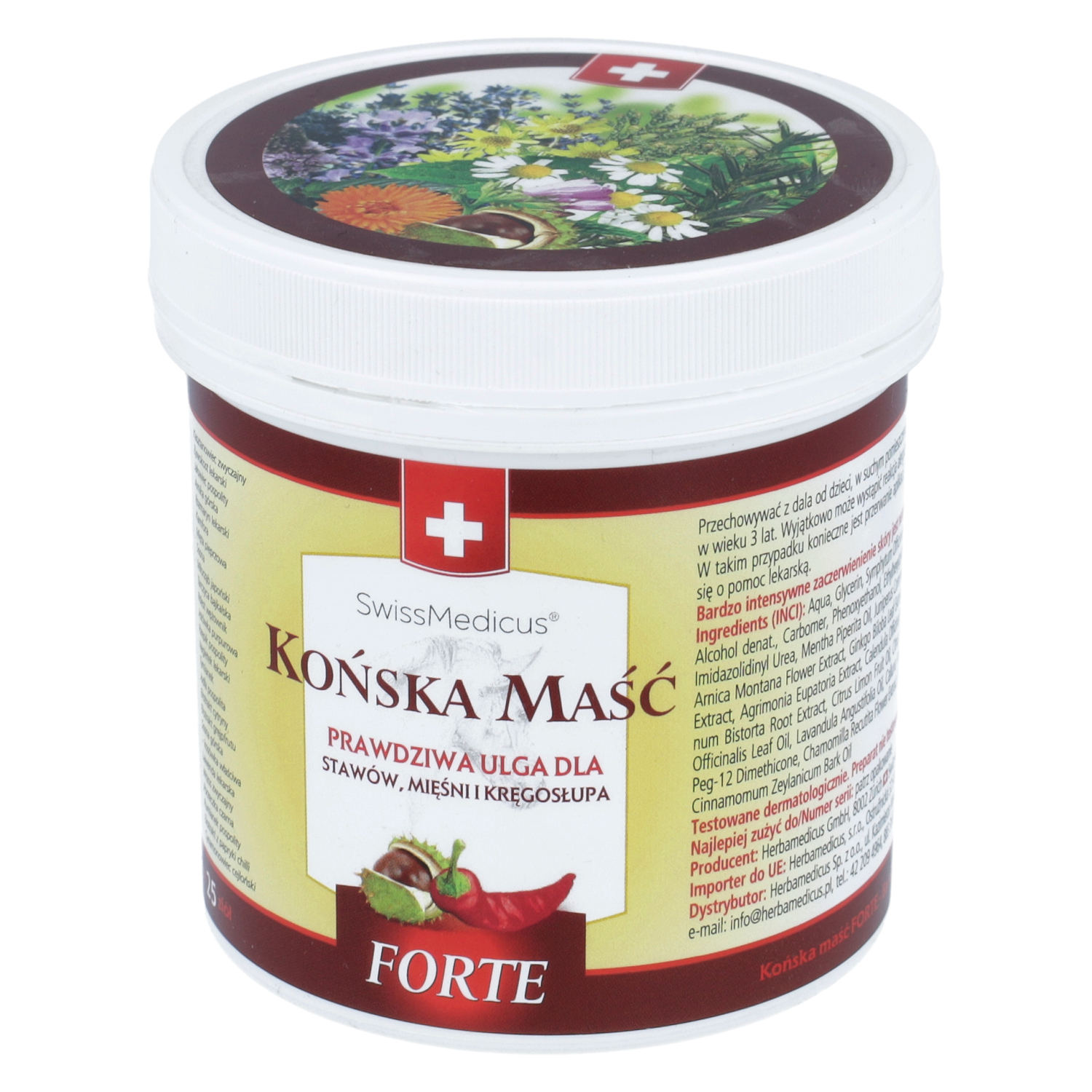 Herbamedicus - maść końska rozgrzewająca forte, 250 ml