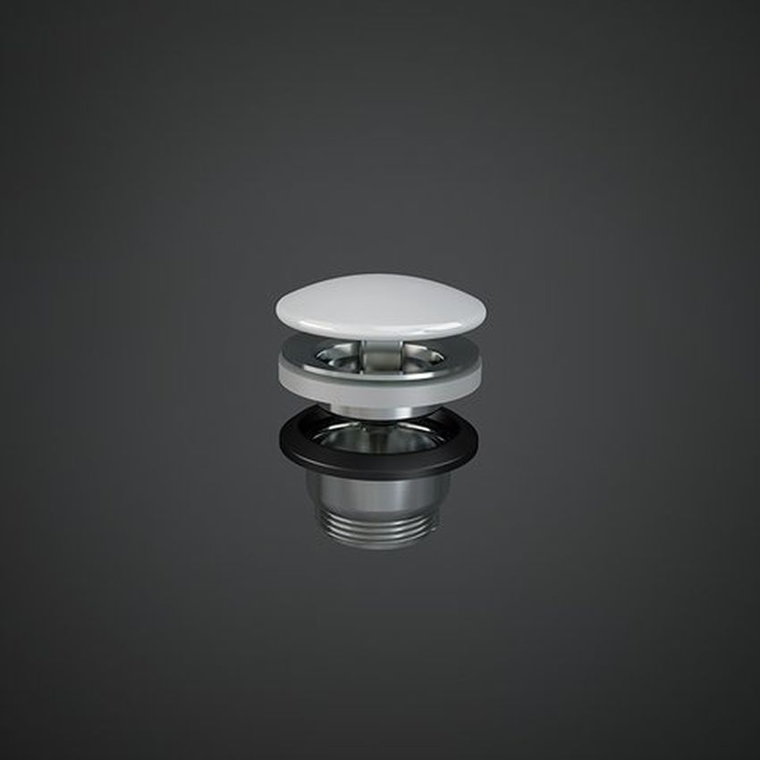 Rak Ceramics Duo korek do umywalki bez przelewu okrągły Alpine White DUO002AWHA - Wysyłka w 24h