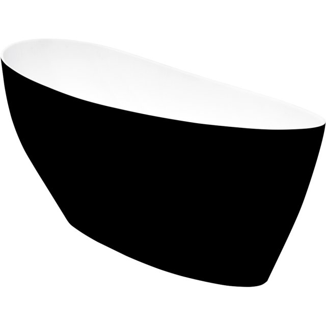 BESCO Wanna wolnostojąca KEYA BLACK&WHITE 165 klik-klak grafit cz