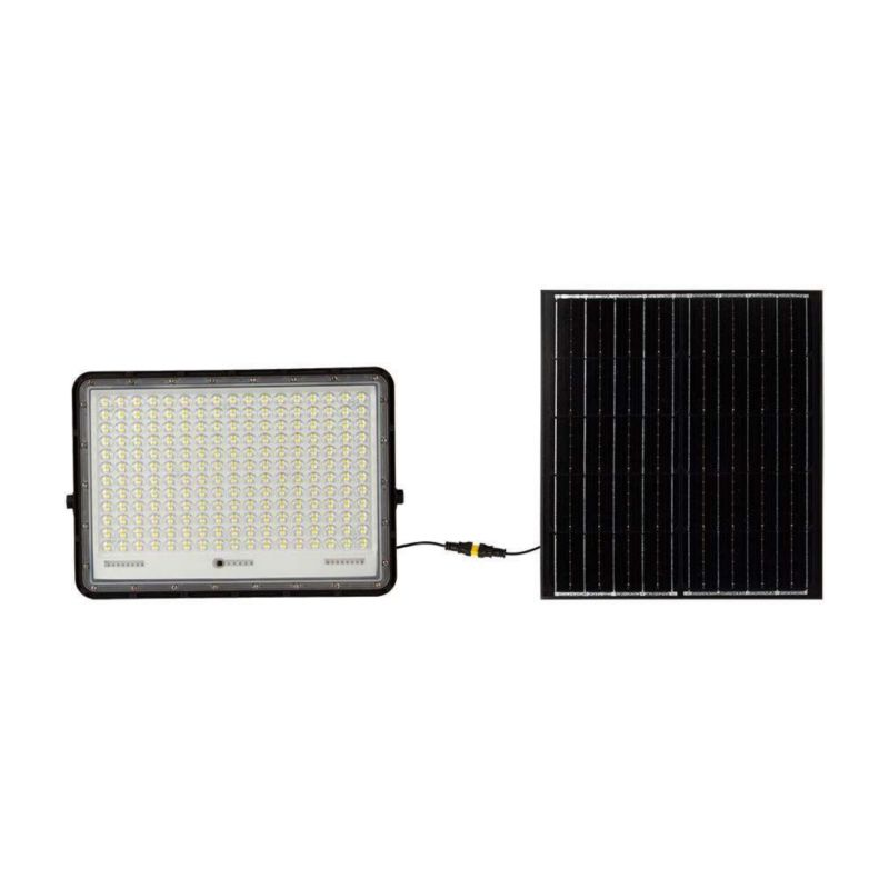 Naświetlacz solarny LED V-TAC czarny LED 30W 6400K 2600lm z pilotem IP65 wym: 26 x 36 x 5,5 cm aluminium - 1 szt.