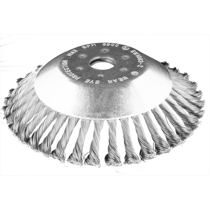 Szczotka druciana GRAPHITE do kosy spalinowej 200 x 25,4 mm, twarda, druty splątane 1 szt