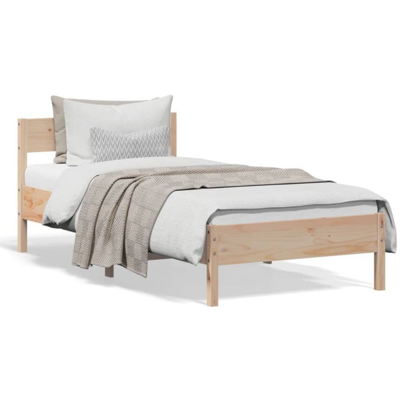 Łóżko drewniane WaszeMeble 90x190 cm brązowe WM-842778 1 szt.