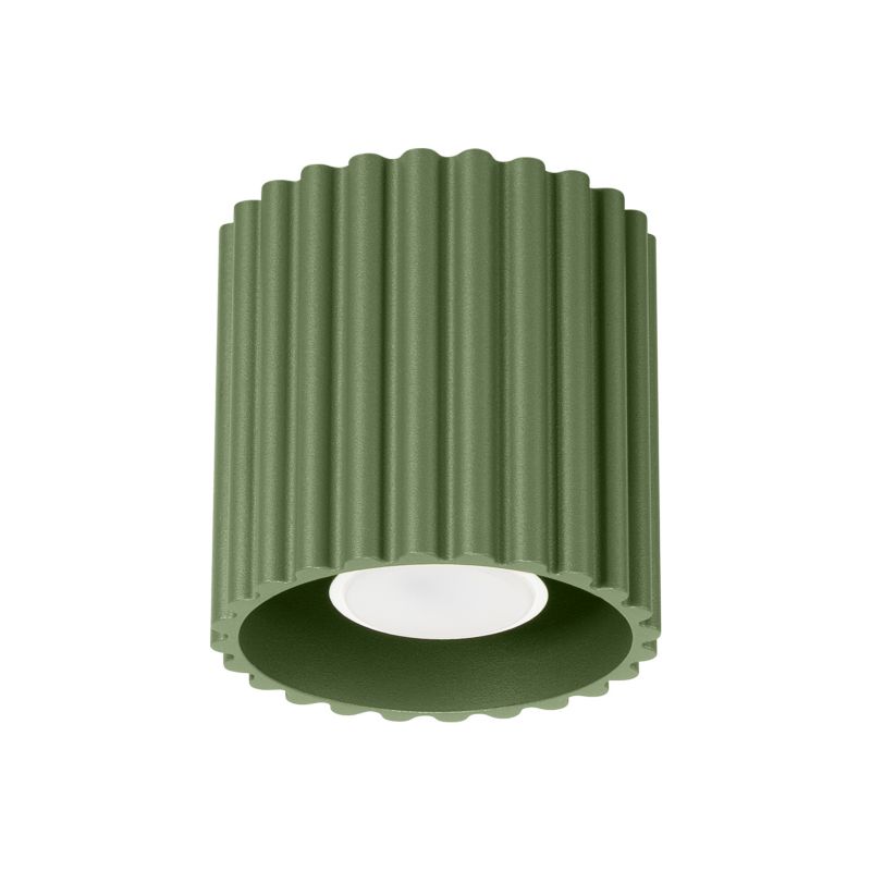 Plafon Sollux Lighting AURA 1 zielony oliwkowy GU10 1 szt.