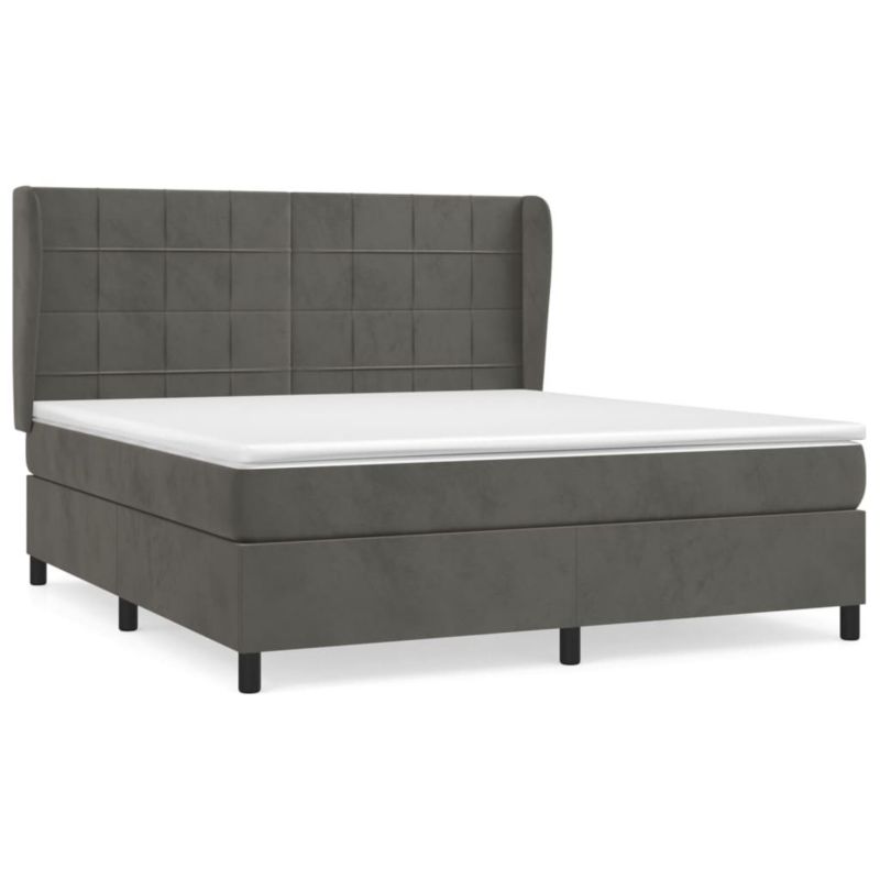 Łóżko kontynentalne WaszeMeble 160x200 cm ciemnoszare WM-3129220 1 szt.