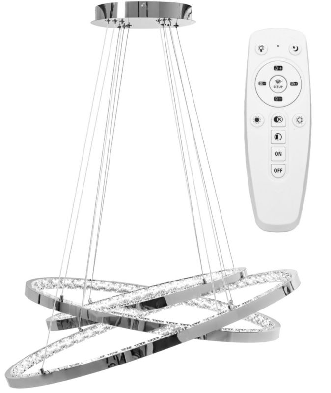 Lampa Sufitowa Wisząca Toolight App772-3Cp Szary 1 Szt
