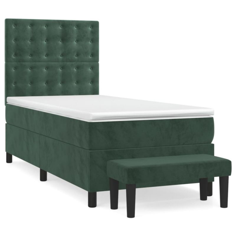 Łóżko z materacem WaszeMeble 100x200 cm zielony WM-3138070 1 szt.