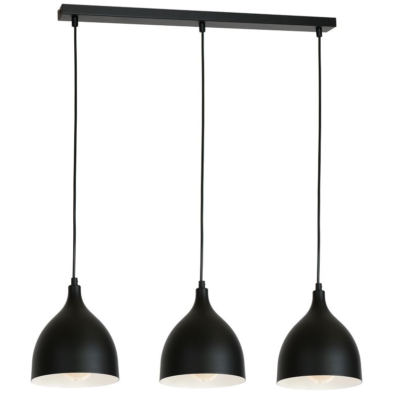 Żyrandol Luminex Noak 3x E27 czarny 1 szt.