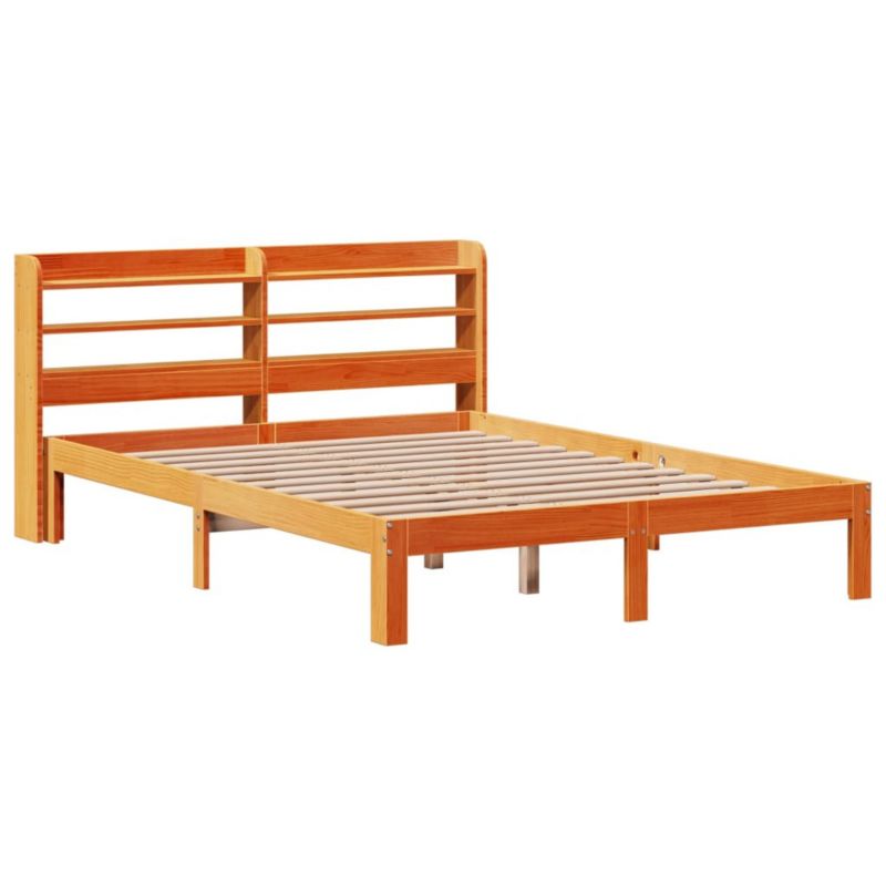 Łóżko drewniane WaszeMeble 140x190 cm brąz WM-3306802 1 szt.