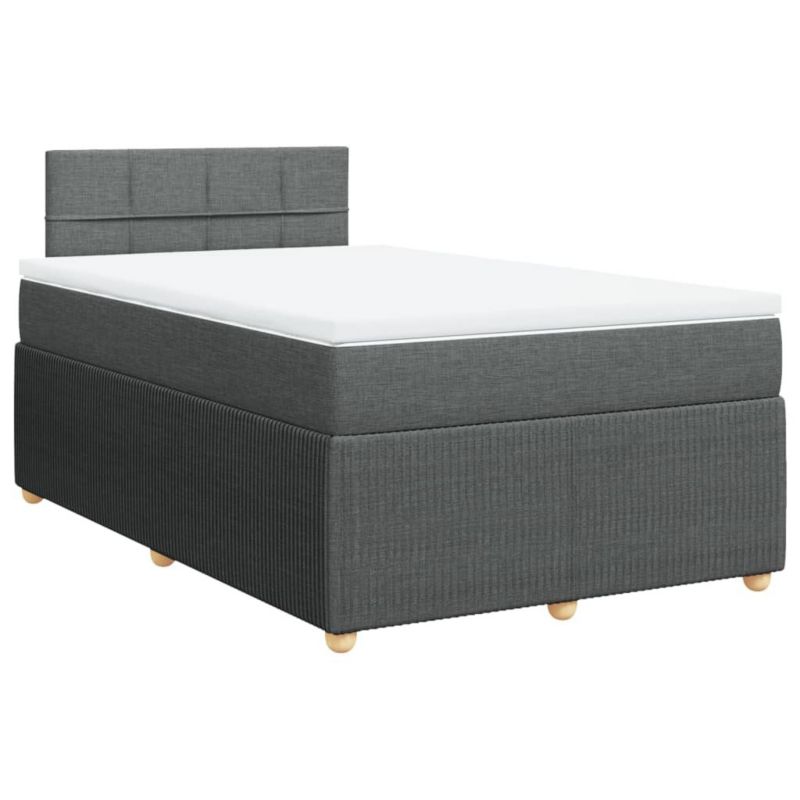 Łóżko kontynentalne WaszeMeble 120x190 cm ciemnoszare WM-3287396 1 szt.
