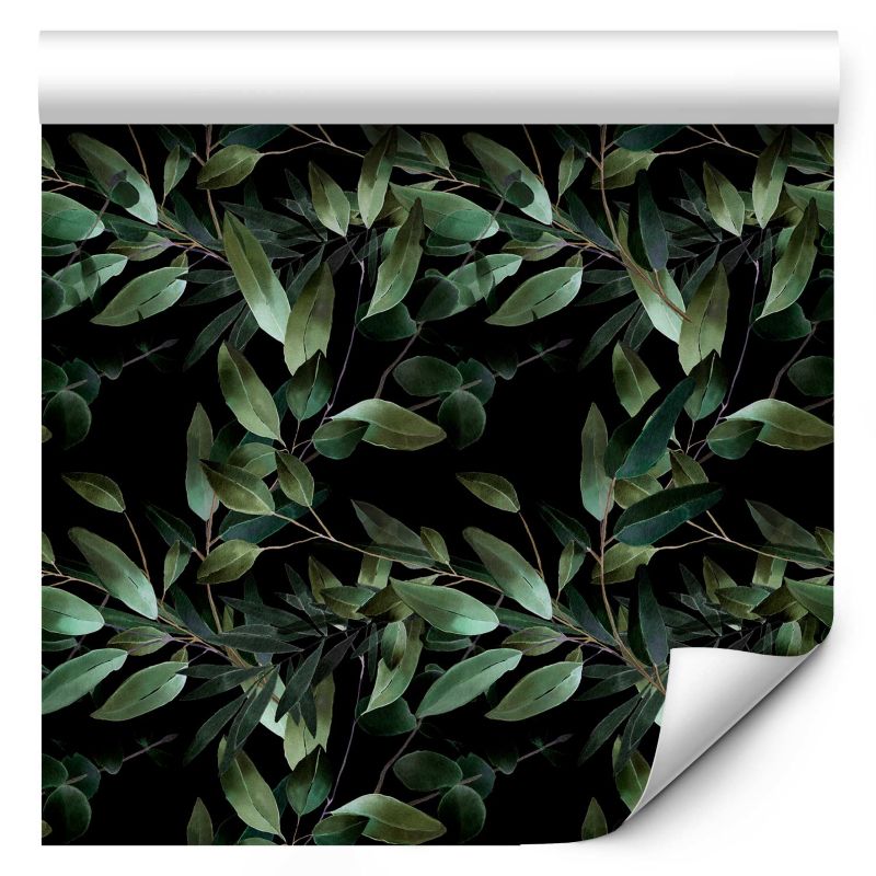 Tapeta flizelinowa Artgeist 110g/m2 Liście czarna 50x1000 (10 części) 10088ja rolka 1 szt