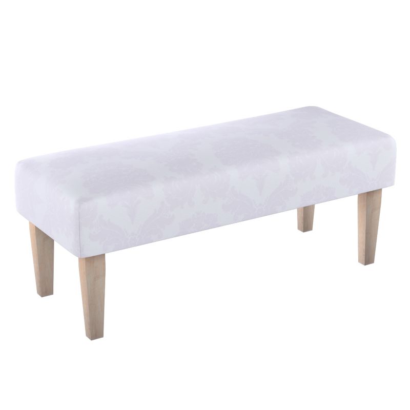 Ławka Dekoria 100 x 40 x 40 cm liście akantu na białym tle 1 szt.