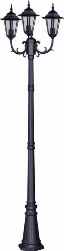 Latarnia ogrodowa Kaja Standard czarna 3 x E27 x 60W IP44 wym: 243 x 66 x 27 cm - 1 szt.