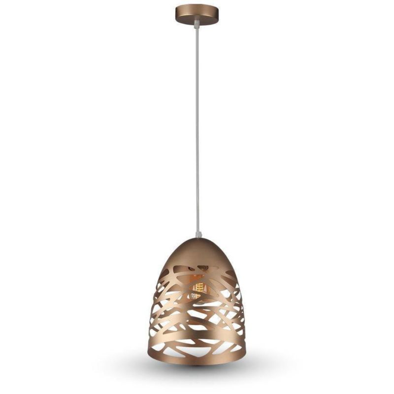 Lampa sufitowa wisząca V-TAC Vt-7200 złoty mat wym: 130 x 20 x 27 cm 1xE27 x 1 szt.