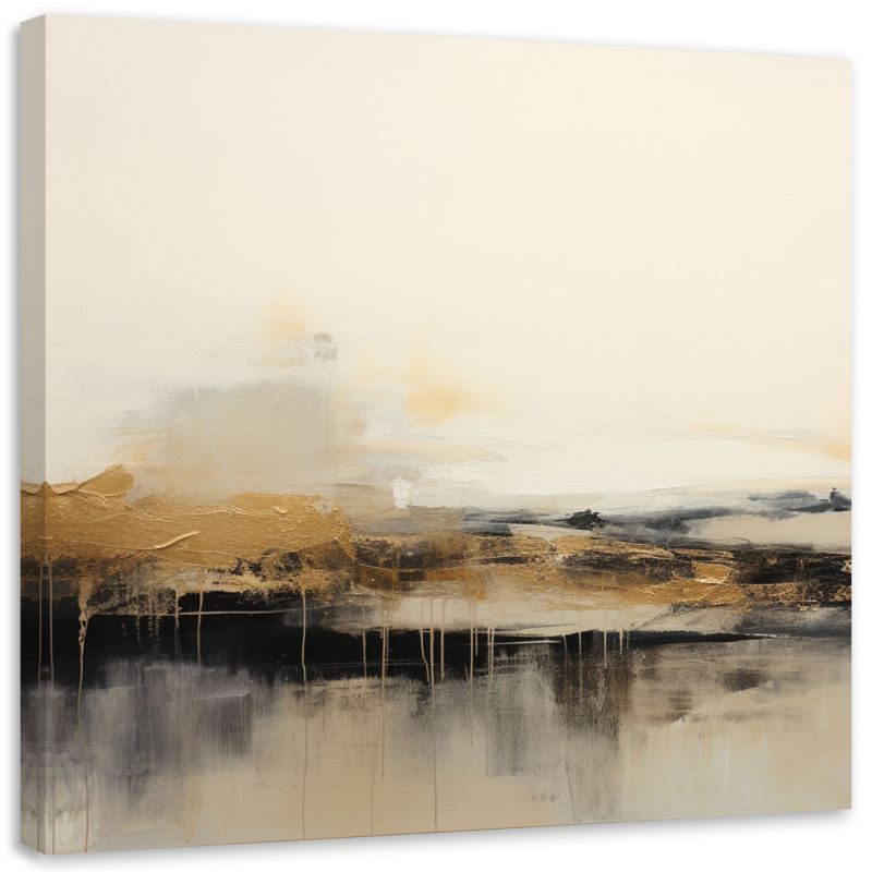 Obraz na płótnie Feeby Nowoczesna Abstrakcja Beżowy 30x30cm 1szt