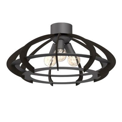 Lampa sufitowa wisząca Luminex Orebo ciemny szaro-czarna wym: 30 x 58 x 58 cm 3xE27 x 15W 1 szt.