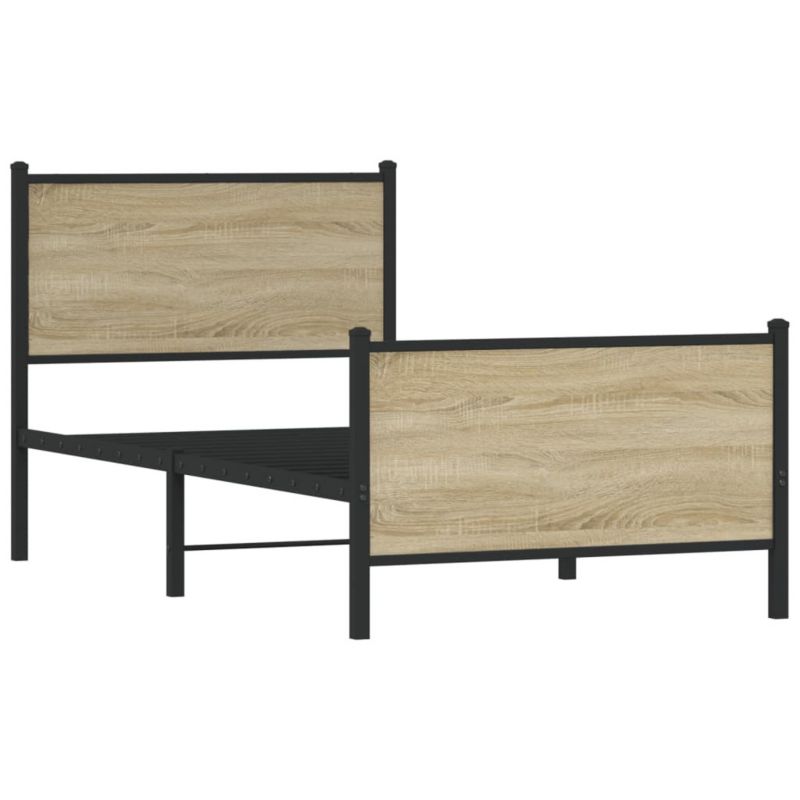 Łóżko metalowe WaszeMeble 80x200 cm dąb sonoma WM-4007725 1 szt.