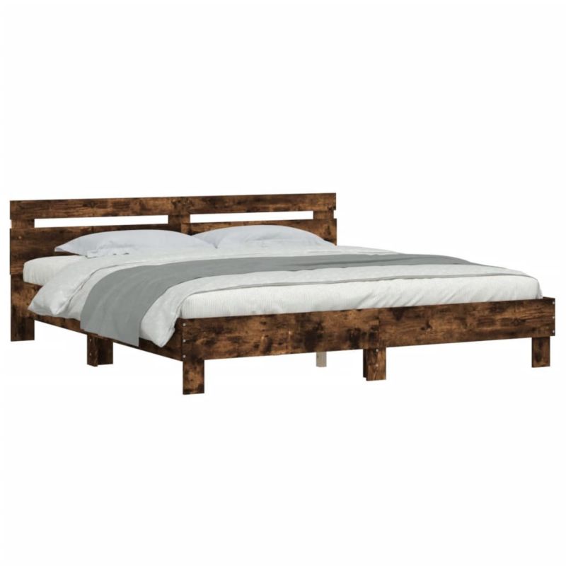 Łóżko drewniane WaszeMeble 180x200 cm brązowe WM-3207529 1 szt.