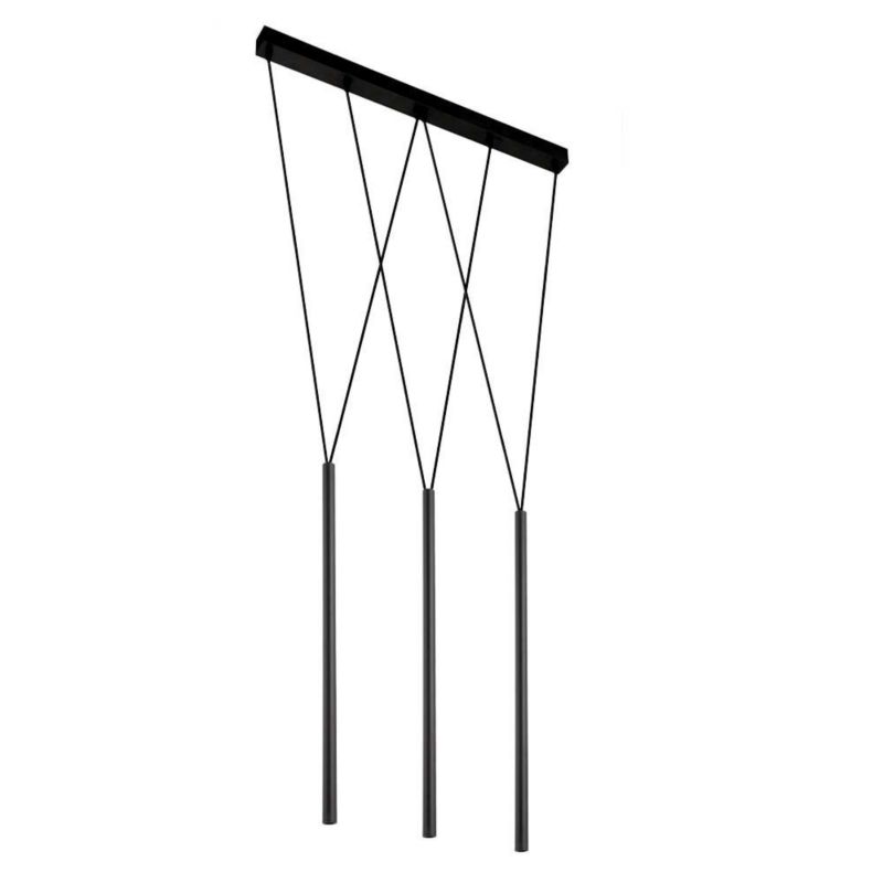 Lampa wisząca Shilo Miaki czarna wym: 180 x 70 x 4 cm 3xG9 x 2.5W 1 szt.