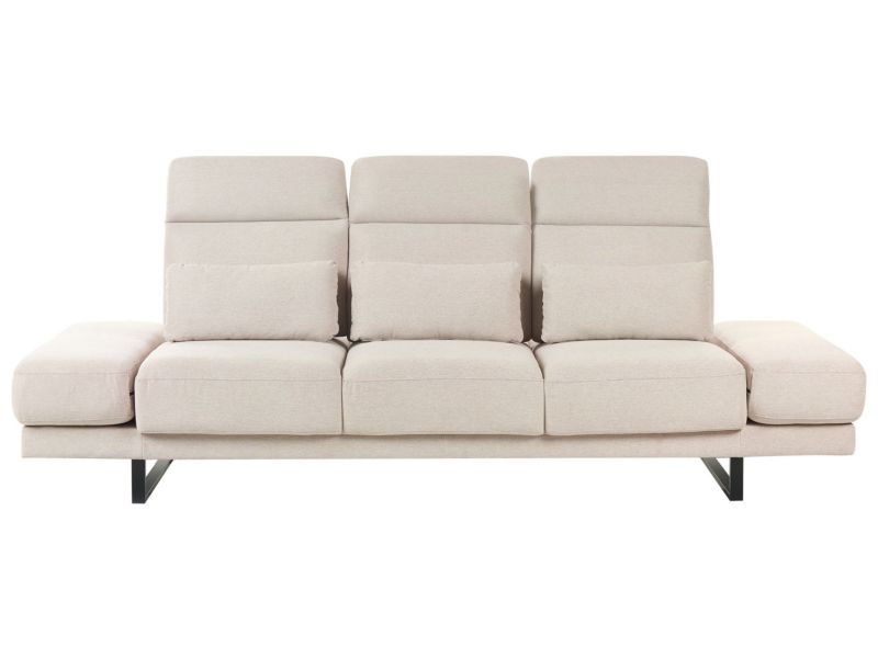 Sofa Ikast Beżowa dla 3 osób 1 szt.